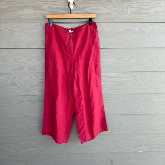 J Jill love linen wide leg cropped pants - Picture 1 of 6